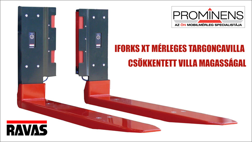 RAVAS iForks XT mérleges targoncavilla csökkentett villa magasság az alacsony raklapok és konténerek mérésére