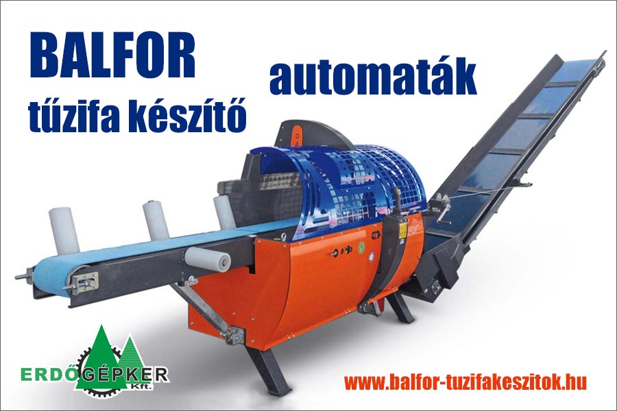 BALFOR tüzifakészítő automaták