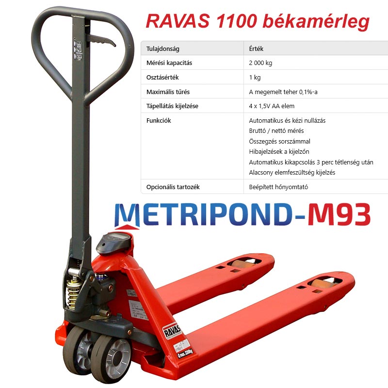 Ravas 1100 békamérleg