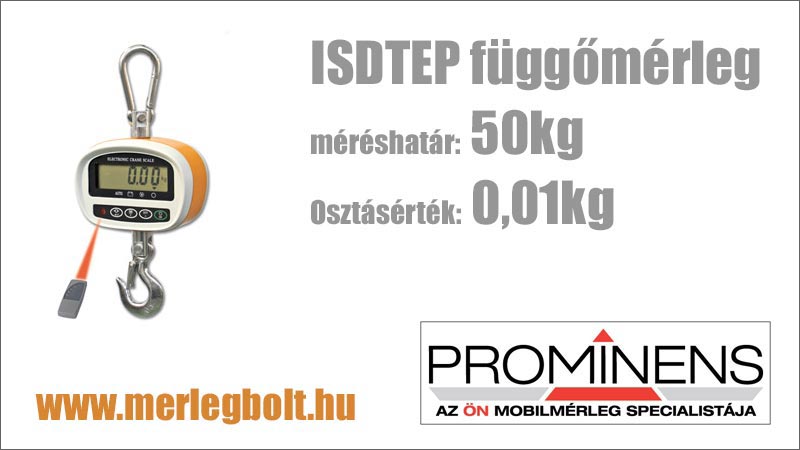 ISDTEP 50kg függőmérleg